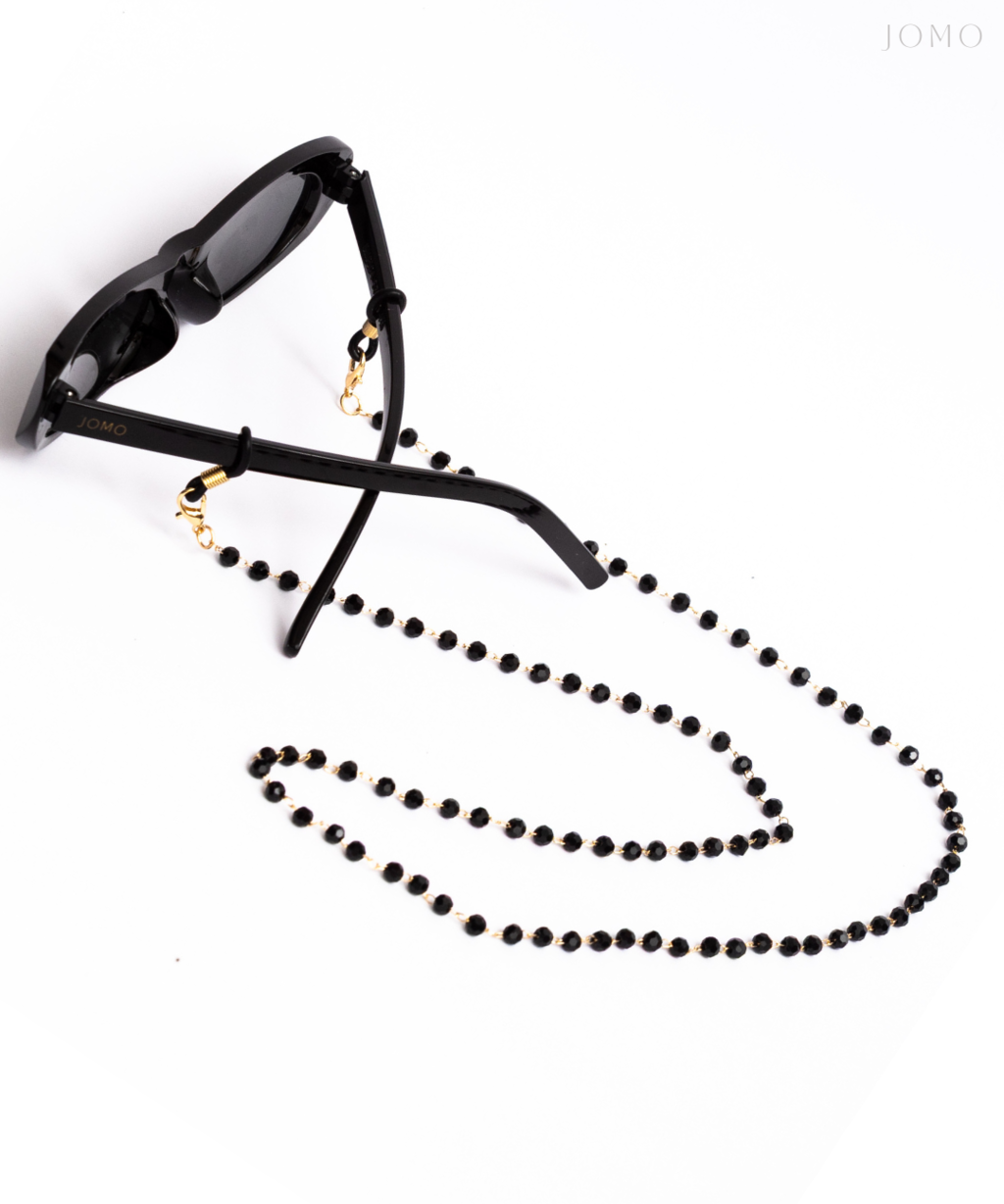 Crystal Bead Chain — Black