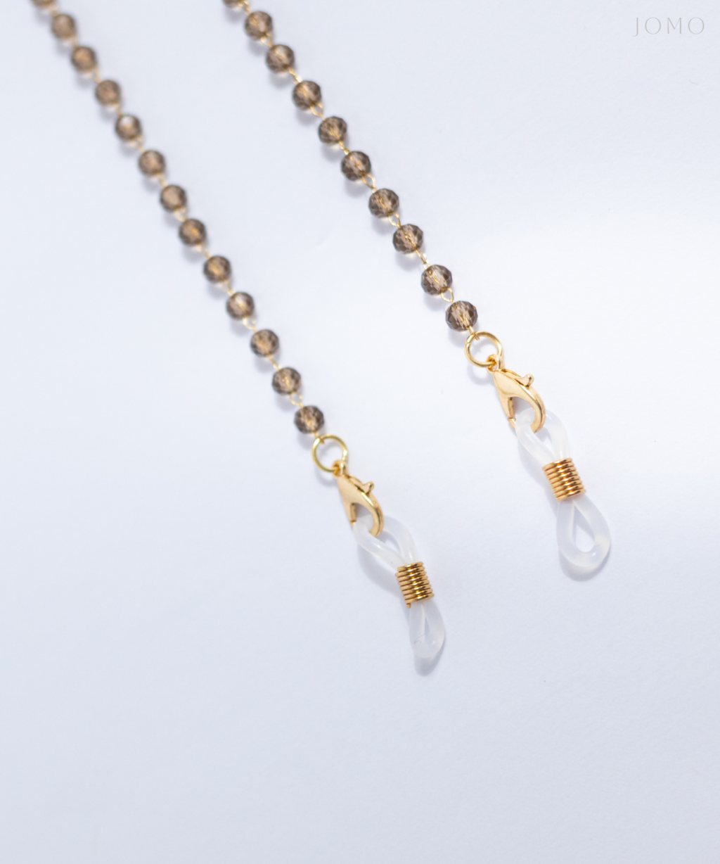 Crystal Bead Chain — Brown